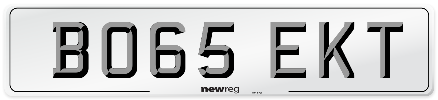 BO65 EKT Number Plate from New Reg